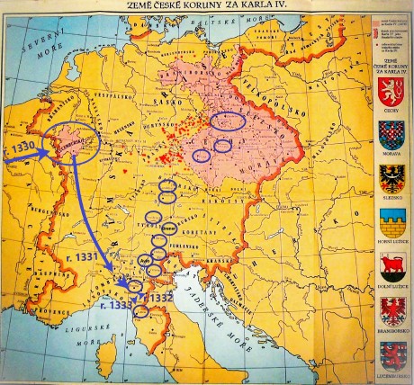 1 mapa českého království-cesta 2